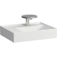 Laufen Waschtisch KARTELL 600x460mm Abl. li o ÜL 2 HL-Ausf. we ma