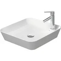 Duravit Aufsatzbecken CAPE COD o ÜL m Arm-Ins 460x460mm 1 Hahnloch weiß weiß