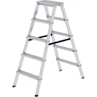 Proregal ML Stufen-Stehleiter beidseitig begehbar 2x5 Stufen