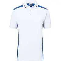 James & nicholson Men's Workwear Polo - COLOR - white/royal, Gr. L