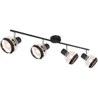 Globo Lighting Strahler Metall schwarz matt, 4x E27