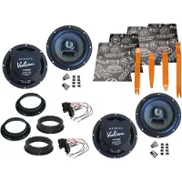 DSX Hifonics Boxen Set für VW Golf 5 1Km Bj 03-12 Tür vorne hinten Dämmmatte Bügel
