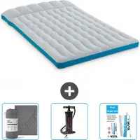 OEM Zeltmatte für 2 Personen - 127 x 193 x 24 cm - Blau - inkl. Taschentuch - Pumpen- und Reparaturset