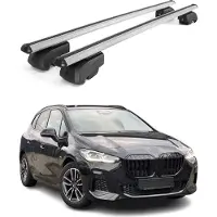 Omtec Dachträger Grundtäger für BMW 2 Active Tourer U06 2021-2025 75kg Alu Silber 2x