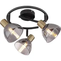 Globo Lighting Strahler Metall schwarz, 3x E14