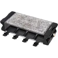 Michelino Raclett BBQ-Grill für 8 Personen mit 8 Steinplatte PP-Spateln Tischgrill Grill Platte mit Steinplatte ganz