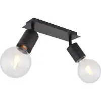 Globo Lighting Strahler Metall schwarz, 2x E27