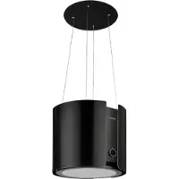 Klarstein Skyfall Dunstabzugshaube - freihängede Abzugshaube, Dunstabzugshaube Umluft/Abluft, Gestensteuerung, 45 x 42 cm (ØxB), 402 m³/h, 200 W, 3 Stufen, LED-Beleuchtung, schwarz