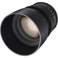 Samyang 85/1,5 Objektiv Video DSLR II MFT manueller Fokus Videoobjektiv 0,8 Zahnkranz Gear, Porträtobjektiv schwarz (1021559)