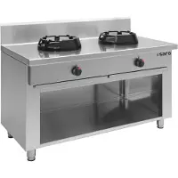 Saro Wok-Gasherd Mit Offenem Unterbau Modell Cc/02, Maße: B 1400 X T 700 X H 850