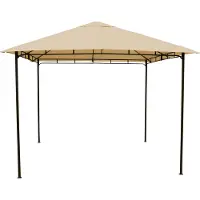Grasekamp Pavillon Rimini Flex 3 x 3 m Beige Party Zelt Antik Garten