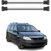 Omtec Dachträger Grundtäger für Dacia Logan MCV mk1 2006-2012 75kg Alu Silber 2 tlg