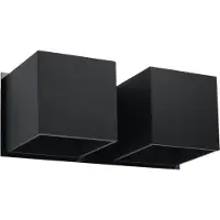 Sollux Wandleuchte QUAD 2 schwarz 2xG9 8W Aluminium 11x12x26cm