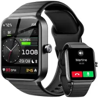 JUNG Fitpolo Smartwatch Damen & Herren Fitnessuhr, mit Bluetooth Smartwatch (4,69 cm/1,8 Zoll) mit Telefon Funktion, 100+ Trainingsmodi, mit Android