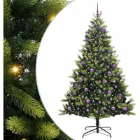 Syfax Künstlicher Klapp-Weihnachtsbaum mit 300 LEDs Grün 180 cm