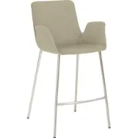 Mayer Barstuhl Sitzmöbel 1222 53 x 49 x 95 cm Edelstahl/taupe 1222_V4_30484