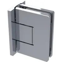 COLCOM Duschtür Scharnier 8500N 90 Grad Glas-Wand mittig, Messing verchromt poliert