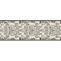 A.S. Création Tapeten Bordüre in Schwarz und Weiß Ornament Tapete im Vintage Stil Vlies Tapetenborte Ideal für Schlafzimmer und Flur