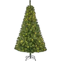 Black Box Trees Charlton Künstlicher Weihnachtsbaum mit LED-Beleuchtung - H185 cm - Grün