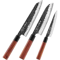 Xinzuo Hezhen - Messerset aus Verbundstahl 3-teilig - PM8S Retro Serie