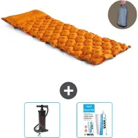 Intex Campingmatte – 1 Person – 71 x 191 x 11 cm – Orange – im Lieferumfang enthalten Pumpe en Reperaturset