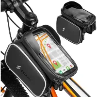 MalTrack Fahrrad Rahmentasche Wasserdichte Fahrradtasche Handytasche Etui für Handy Schwarz