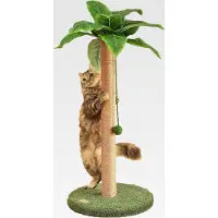 Markenlos Kratzsäulen 84 cm niedlicher Katzenkratzer Kätzchen Kratzbaum mit Sisalseil für Wohnungskatzen Palmen-Katzenkratzbaum mit baumelnden Bällen für kleine Katzen