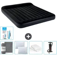Intex Luftbett - 2 Personen - 183 x 203 x 25 cm - Dunkelblau - Im Lieferumfang enthalten Spannbettuch - Küssen - Pumpe - Reperaturset en Kissenschutz