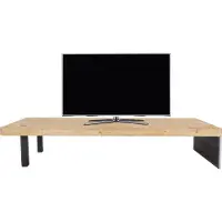 Mendler Lowboard MCW-L75, TV-Rack Fernsehtisch TV-Tisch, Industrial Massiv-Holz MVG- 40x200x60cm, natur