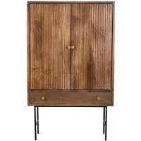 Benoa Kommode Seine 160cm aus Mangoholz - Dunkelbraun