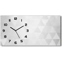 Tulup Wanduhr aus Glas – 60x30 cm - Glasbild - Glasuhr - Gehärtetes Glas - schwarze-zeiger - Abstraktion Hintergrund