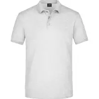 James & nicholson Klassisches Polo in elastischer Piqué-Qualität grey-heather, Gr. M