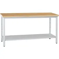 Proregal Werkbank CRICKET mit Ablageboden | HxBxT 84x160x60cm | Traglast 150kg | Grau-Buche
