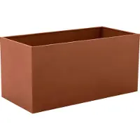Dehner Hochbeet Lagos, Balkonhochbeet in Rostoptik, 115 x 55 x 55 cm, Volumen 348 l, Stahl mit Rost-Patina, braun