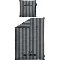 Sansibar Bettwäsche Bettwäsche “Modern Stripe” 100% Baumwolle, 155 x 220 cm, edel und hochwertig, weich, hautfreundlich, pflegeleicht in Anthrazit
