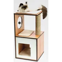 Markenlos Vesper Katzenmöbel Box klein,walnuss