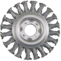 Promat Rundbürste VA-Stahldraht Durchmesser 125mm gezopft