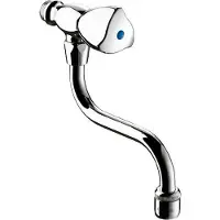Delabie Wand Ventil für Waschrinne G1/2B mit Schwenkauslauf L150mm