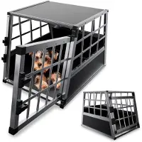 Juskys Aluminium Hundetransportbox - M