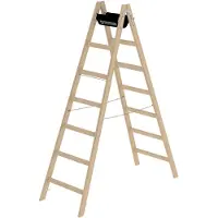 MUNK Günzburger Steigtechnik MUNK Holz Stehleiter 2x7 Sprossen