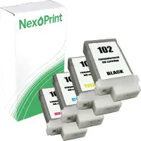 NexoPrint PFI-102+104M Multipack (Schwarz + Farbe) Druckerpatronen kompatibel zu Canon imagePROGRAF IPF 605 - Hohe Ergiebigkeit