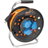 Kalle-das-Kabel Kalle Kabeltrommel Schuko 2,5 mm² Extreme Signal Orange IP44 25 Meter