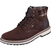 Rieker Schnürstiefel - Braun Leder Größe: 44 Normal