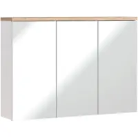 DMK Deutsches Milchkontor Badezimmerschrank Mit Spiegel 100 Cm Weiß Modern 3 Türen