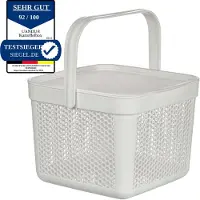 Uandu Kunststoff Korb Rattan 5L, Aufbewahrungsbox Küche - Organizer, Küche Aufbewahrung & Organisation Vorratskorb, Küchen gadgets , Küchen Aufbewahrung & Organizer für Kartofflen, Zwiebeln, Knoblauch