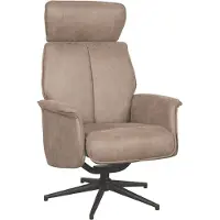 Label51 Sessel Verdal – Taupe – Mikro-Wildleder – 79 x 77 x 109 cm
