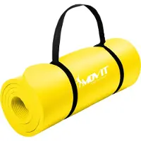 Movit Gymnastikmatte Pilates, Gymnastik, Yoga, Matte - hautfreundlich und , Yogamatte für Zuhause oder Unterwegs - 190x60x1,5cm, Gelb