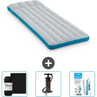 Intex Campingmatte – Französisches Bett – 72 x 189 x 20 cm – Blau – im Lieferumfang enthalten Spannbettuch - Pumpe en Reperaturset