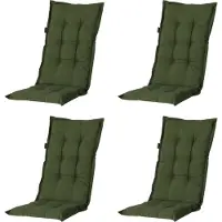 Madison - Gartenstuhlauflage High Back Panama grün - Ca. 123x50 cm - 4er-Set
