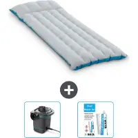 Intex Campingmatte – 1 Person – 67 x 184 x 17 cm – Blau – im Lieferumfang enthalten Pumpe en Reperaturset